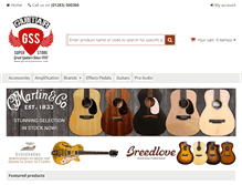 Tablet Screenshot of guitarsuperstore.com